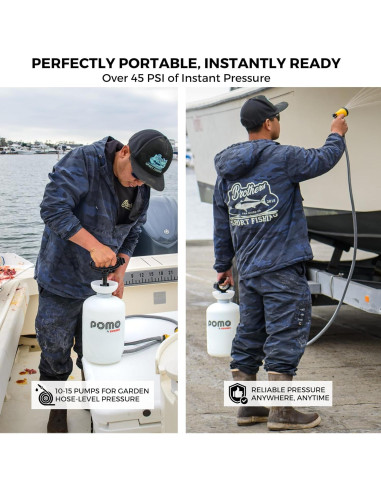 Ducha Portátil Pomo 5L Alta Presión 45 PSI Multiuso
