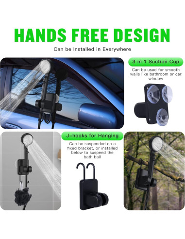 Ducha Portátil Spopal 10000mAh 5 Velocidades IPX8 Camping