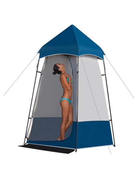 Carpa de Ducha Portátil Leader Accessories 2.18m Azul/Gris