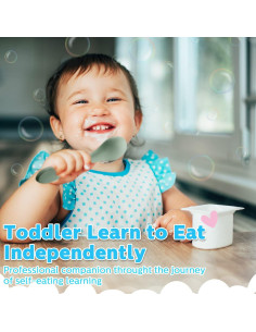 Juego de 6 Utensilios de Silicona Nuenen para Bebés 6+ Meses 2