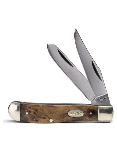 Cuchillo Plegable Buck Knives 382 Trapper 2 Cuchillas Madera