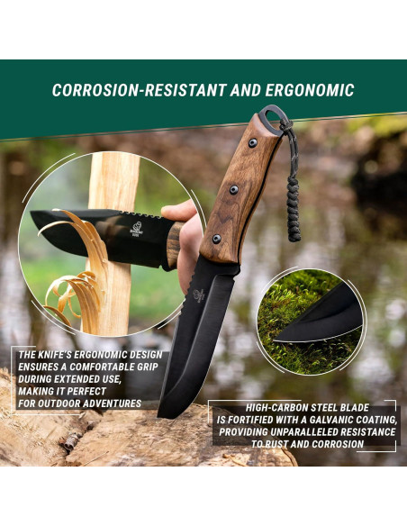 Cuchillo de Supervivencia BeaverCraft BSH4F con Funda y Varilla