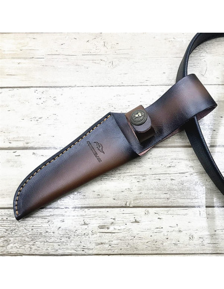 Funda de Cuchillo Recto COHOMELARS de Cuero Marrón 165mm Funda de Cuchillo Recto COHOMELARS de Cuero Marrón 165mm