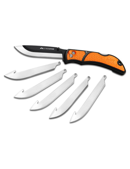 Cuchillo de bolsillo Outdoor Edge RazorLite RLB-30C Naranja 6 Hojas