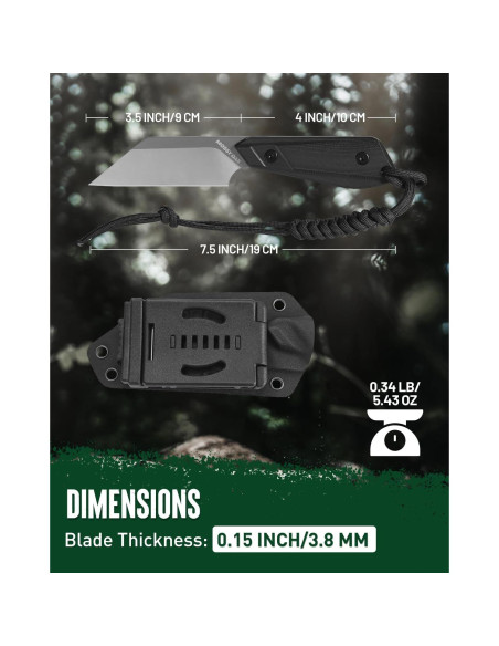 Cuchillo EDC Mossy Oak 19.05 cm Acero 14C28N con Funda