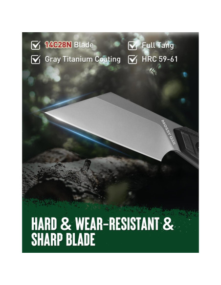 Cuchillo EDC Mossy Oak 19.05 cm Acero 14C28N con Funda