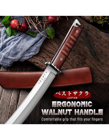 Cuchillo de Hoja Fija DRGSKL Tanto con Funda de Madera 33cm Cuchillo de Hoja Fija DRGSKL Tanto con Funda de Madera 33cm