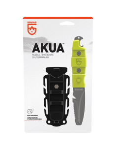 Cuchillo de Paleta GEAR AID Akua 3" con Funda Verde 2