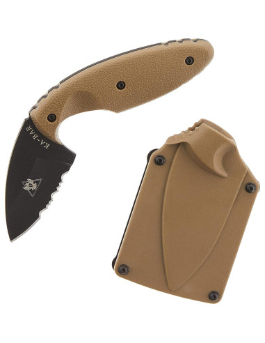 Cuchillo TDI KA-BAR 1477CB Serrado Marrón Coyote 14.29 cm