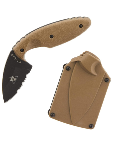 Cuchillo TDI KA-BAR 1477CB Serrado Marrón Coyote 14.29 cm