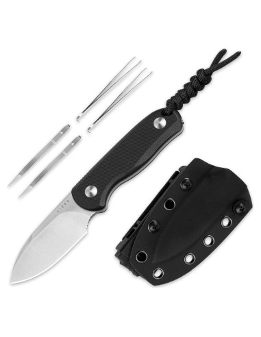 Cuchillo de hoja fija Kizer Drop Bear D2 6.53 cm EDC Camping