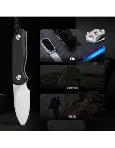 Cuchillo de hoja fija Kizer Drop Bear D2 6.53 cm EDC Camping
