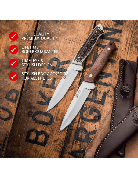 Cuchillo Boker Arbolito Relincho Madera 12.7 cm Caza