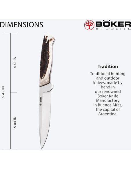 Cuchillo Boker Arbolito Relincho Madera 12.7 cm Caza
