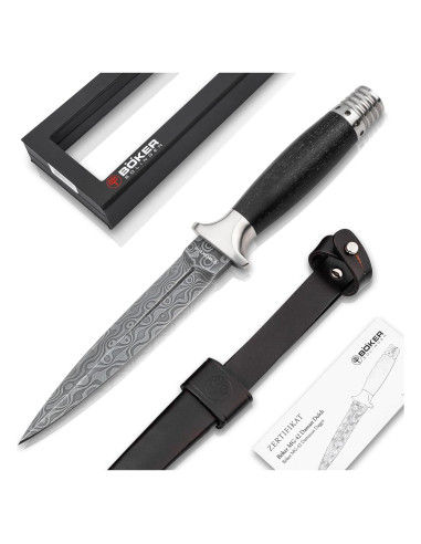 Daga Boker Damasco MG-42 - Cuchillo Fijo Militar 13.5 cm