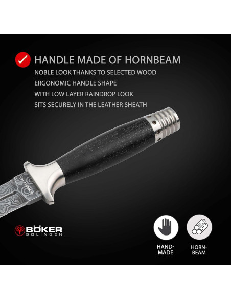 Daga Boker Damasco MG-42 - Cuchillo Fijo Militar 13.5 cm