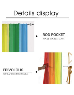 Cortinas Transparentes Manerly 2 Paneles 137x213 cm Mariposas 2