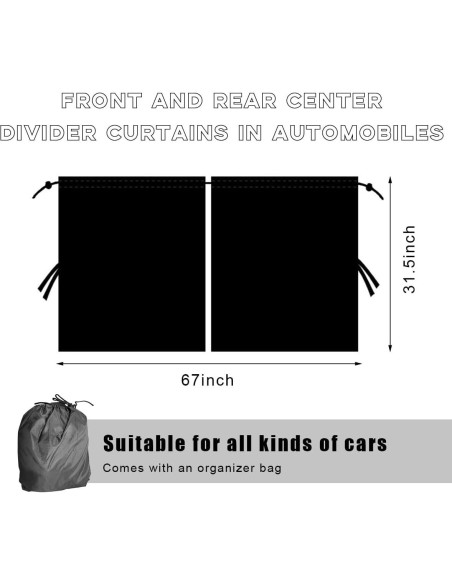 Cortina Divisoria para Automóviles Ohleats - Protección UV y Calor