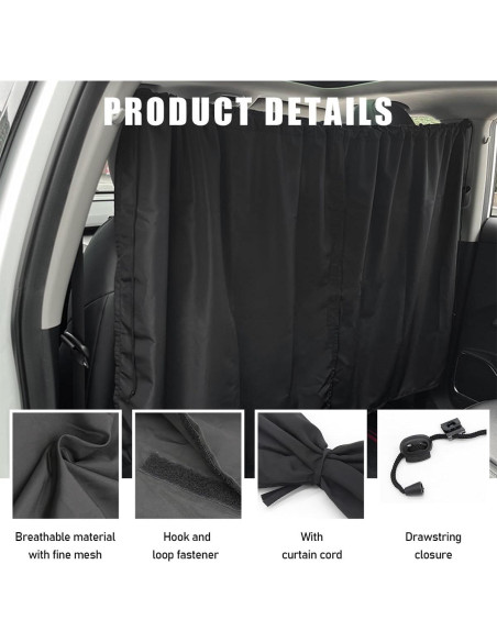 Cortina Divisoria para Automóviles Ohleats - Protección UV y Calor