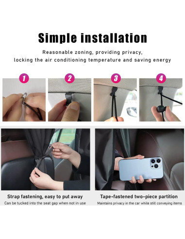 Cortina Divisoria para Automóviles Ohleats - Protección UV y Calor