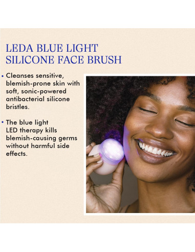 Cepillo Facial Sonic LED Azul Vanity Planet - Limpieza Profunda