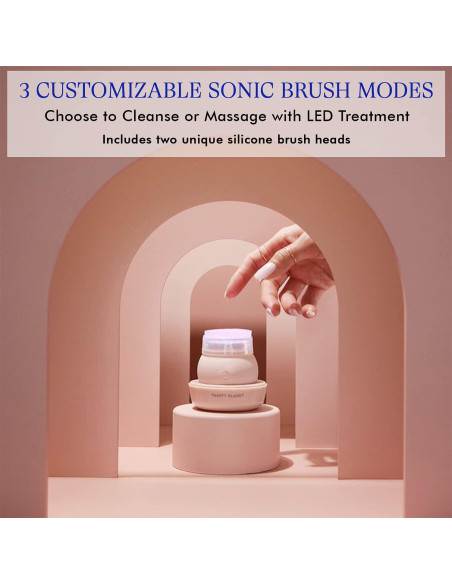 Cepillo Facial Sonic LED Azul Vanity Planet - Limpieza Profunda Cepillo Facial Sonic LED Azul Vanity Planet - Limpieza Profunda