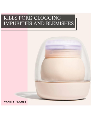 Cepillo Facial Sonic LED Azul Vanity Planet - Limpieza Profunda