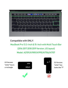 Cubierta de Teclado ProElife Rosa Ombre para MacBook Pro 13" 15" 2