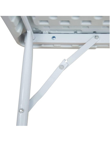 Mesa Plegable Edtian 4 Pies Blanca, Compacta y Resistente