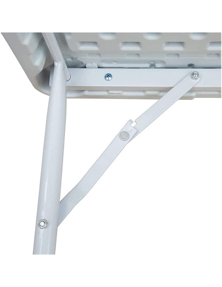 Mesa Plegable Edtian 4 Pies Blanca, Compacta y Resistente