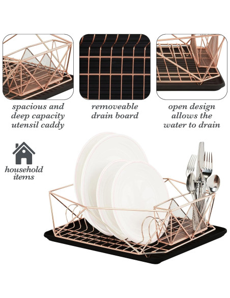 Estante de Secado de Platos Kitchen Details Cobre 47.2x34.5cm