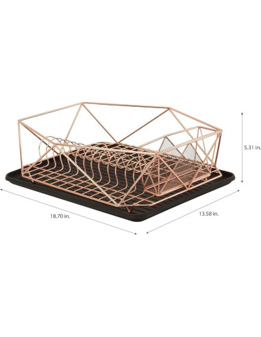 Estante de Secado de Platos Kitchen Details Cobre 47.2x34.5cm