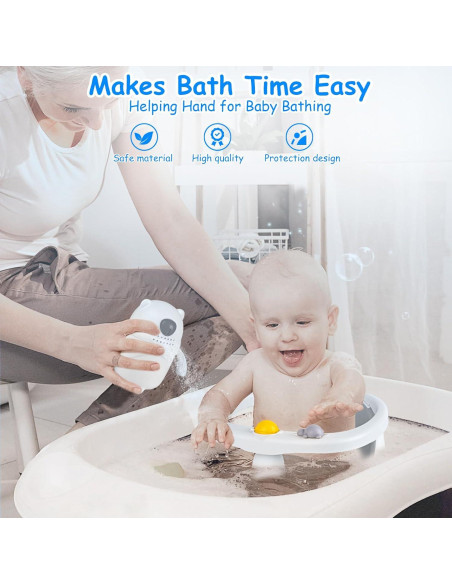 Asiento de Baño para Bebés 6-24 Meses Gris Antideslizante