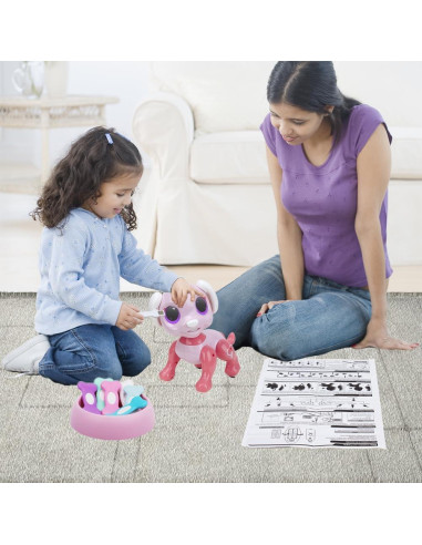 Perro Robot Interactivo BIRANCO Rosa Control Remoto 21x12x20cm