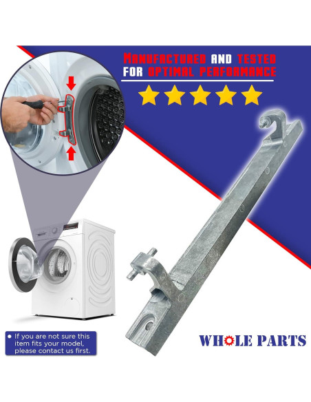 Bisagra de puerta Whole Parts 00651004 para lavadoras Bosch