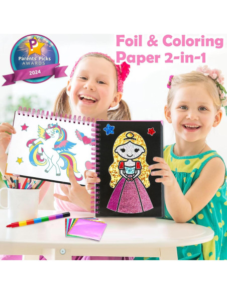 Kit de Arte en Foil FUNNYB&G Princesa 16 Tarjetas Coloridas