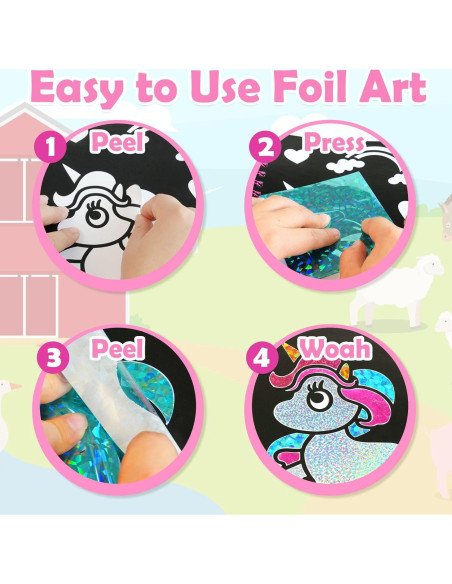 Kit de Arte en Foil FUNNYB&G Princesa 16 Tarjetas Coloridas