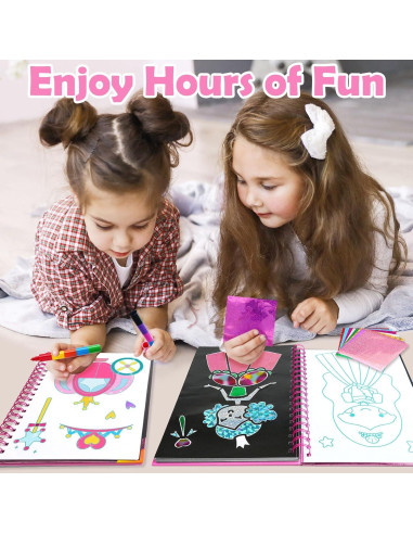 Kit de Arte en Foil FUNNYB&G Princesa 16 Tarjetas Coloridas