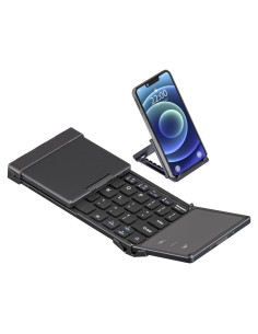 Teclado Bluetooth Plegable Rock&Rown con Touchpad - Negro