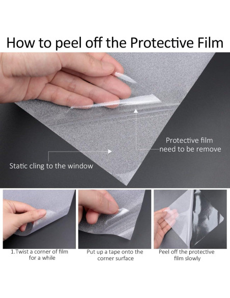 Película de Privacidad HIDBEA Esmerilada 44.45 cm x 1.98 m