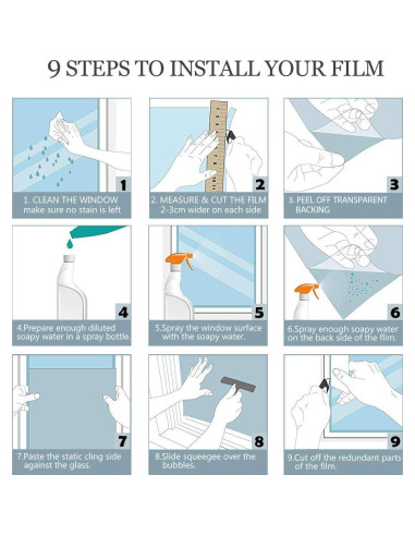 Película de Privacidad HIDBEA Esmerilada 44.45 cm x 1.98 m