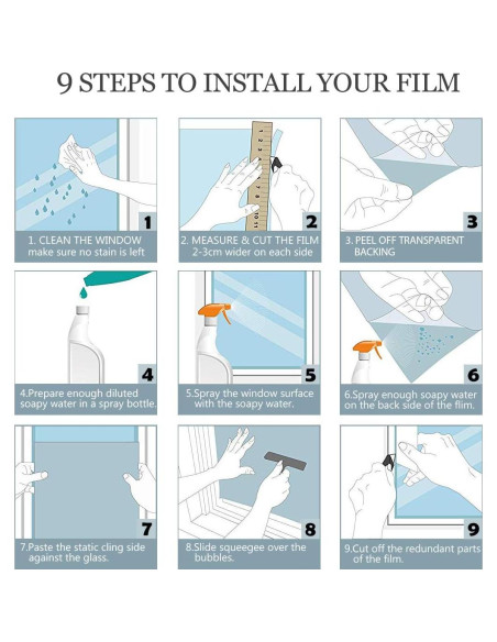 Película de Privacidad HIDBEA Esmerilada 44.45 cm x 1.98 m