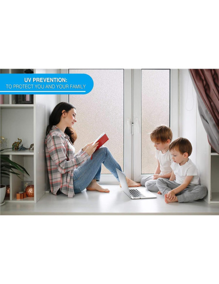 Película de Ventana Torbellino 44.5x203.2 cm Escarcha Invernal