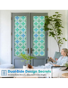 Película Decorativa de Privacidad Coavas 44.5x200 cm Floral 2