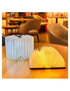 Lámpara de libro plegable DLUFYEI, luz LED recargable USB