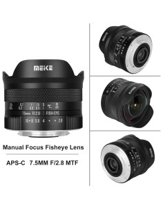 Lente Ojo de Pez Meike 7.5mm F2.8 para Cámaras M43 2