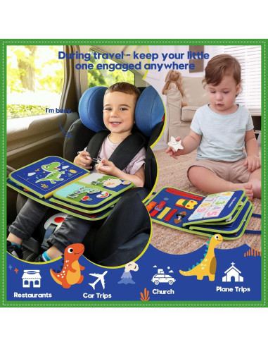 Tablero Sensorial Ocupado SparkleMe Dinosaurio 26x20cm