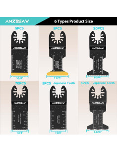 Kit de 110 Piezas de Hojas de Sierra Oscilante AMZBSAW 2