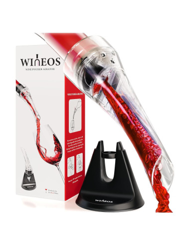 Vertedor de Vino con Aireador Wineos - Sin Goteos y Soporte