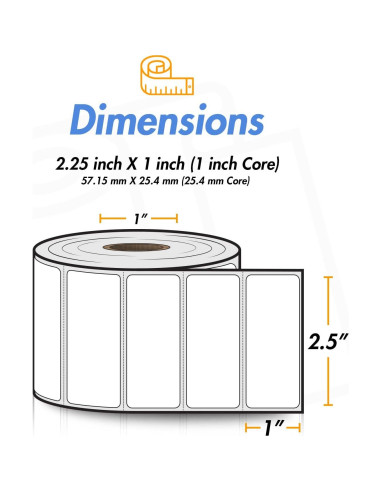 Etiquetas Térmicas Directas OfficeSmartLabels 57.15x25.4mm 4 Rollos